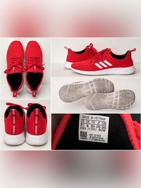 Adidas Cloudfoam Coral Pink Sneakers Women’s 7.5 Athletic Walking Shoes